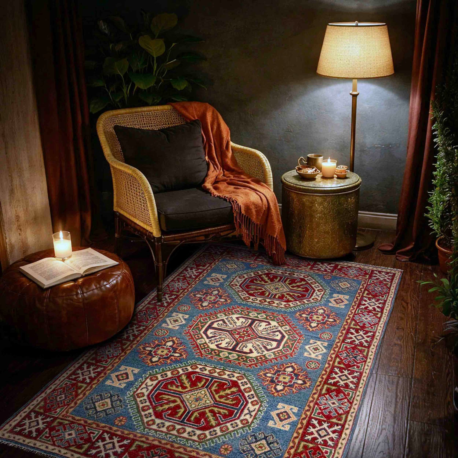 Oriental Kazak Rug 3' 1" x 4' 10" (ft)- No. R37534