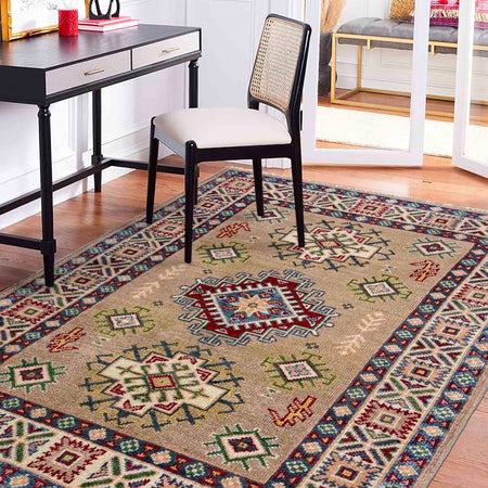 Hand Knotted Kazak Rug 2' 7" x 3' 10" (ft) - No. R37542