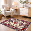 Ivory Color Kazak Rug 2' 7" x 3' 8" (ft) - No. R37550