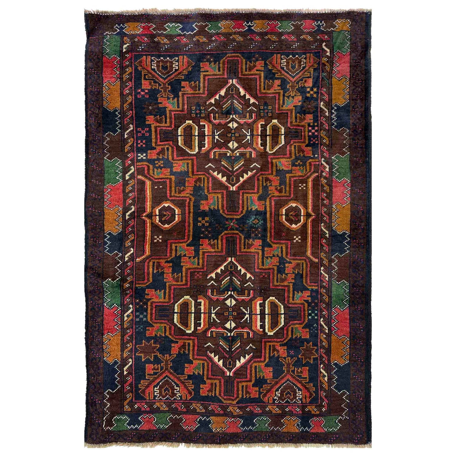 Hand Knotted Baluchi Rug 3' 0" x 4' 7" (ft) -No R37602