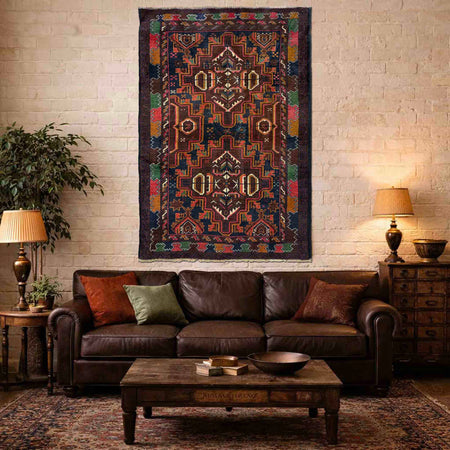 Hand Knotted Baluchi Rug 3' 0" x 4' 7" (ft) -No R37602