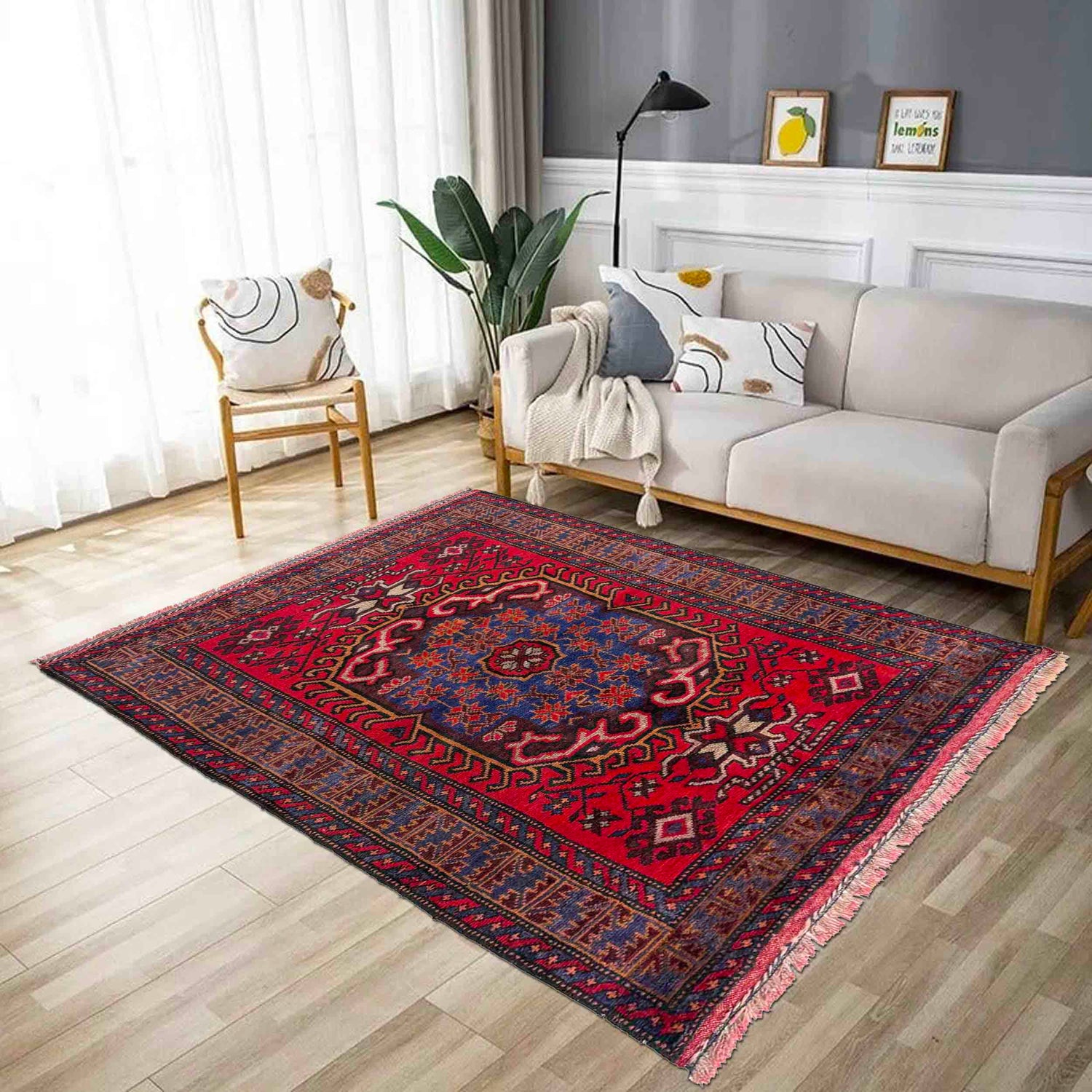 Traditional Baloch Rug 3' 0" x 4' 4" (ft) - No. R37603