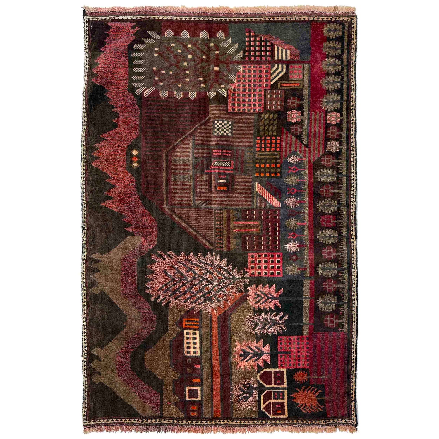 Hand Made Animal Picture Rug 2' 11" x 4' 6" (ft)- No. R37604