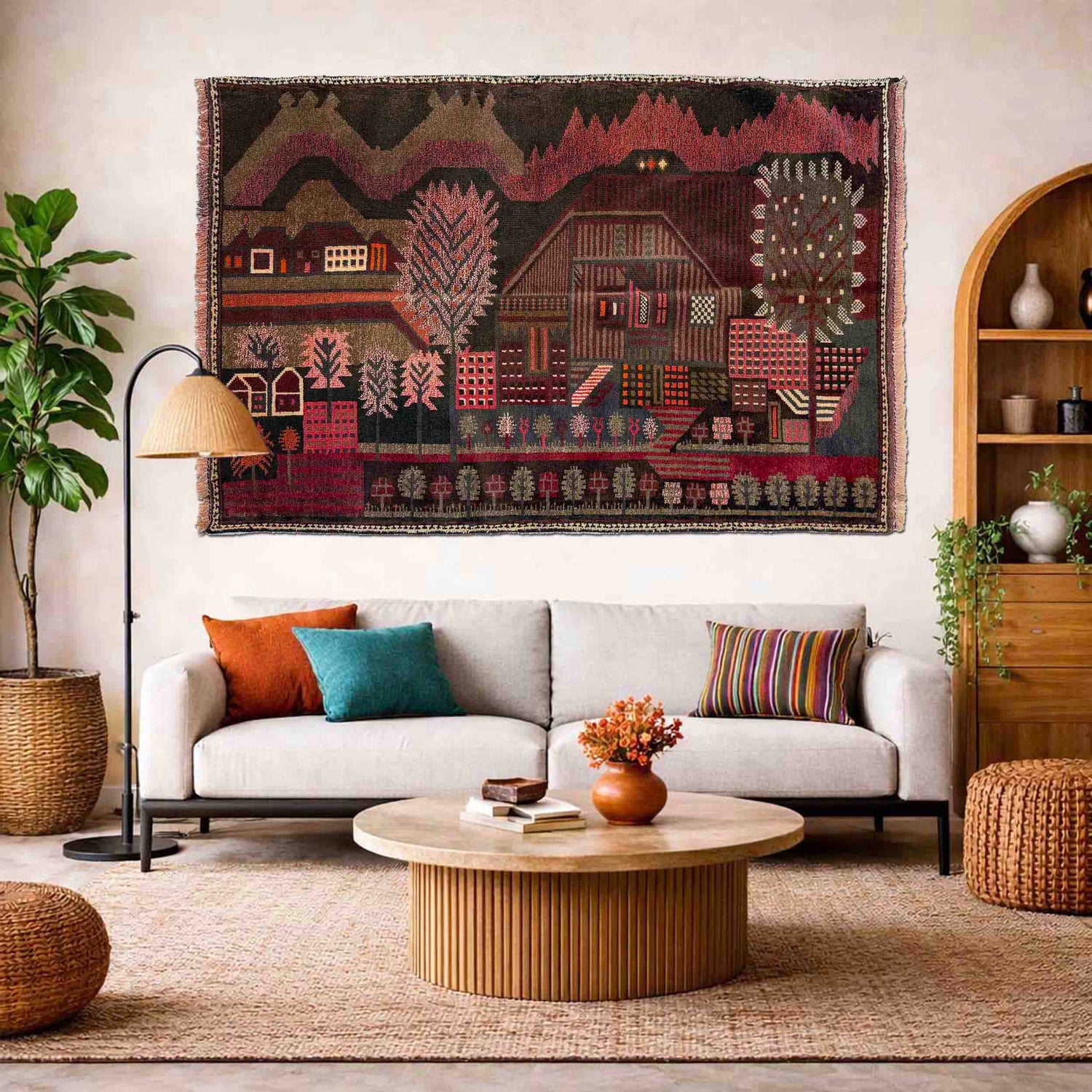 Hand Made Animal Picture Rug 2' 11" x 4' 6" (ft)- No. R37604