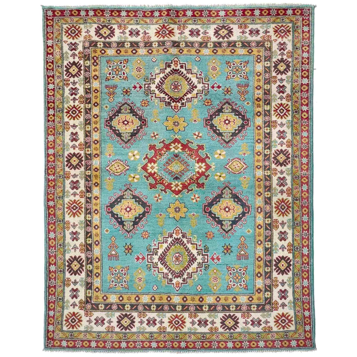 Oriental Kazak Rug 4' 8" x 6' 2" (ft) - No. R37615
