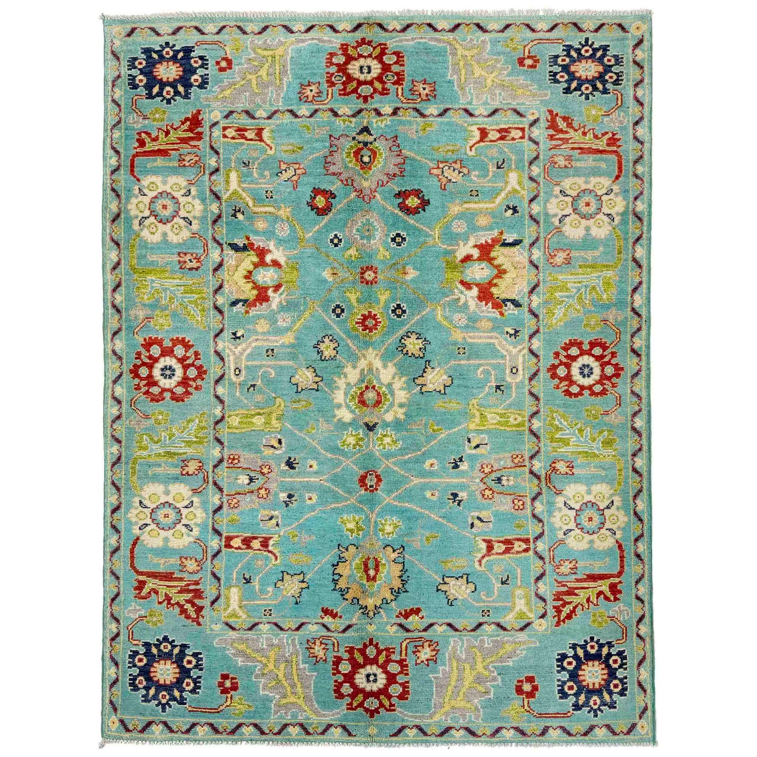 Hand-Knotted Sultani Rug 4' 0" x 5' 8" (ft) - No. R37622