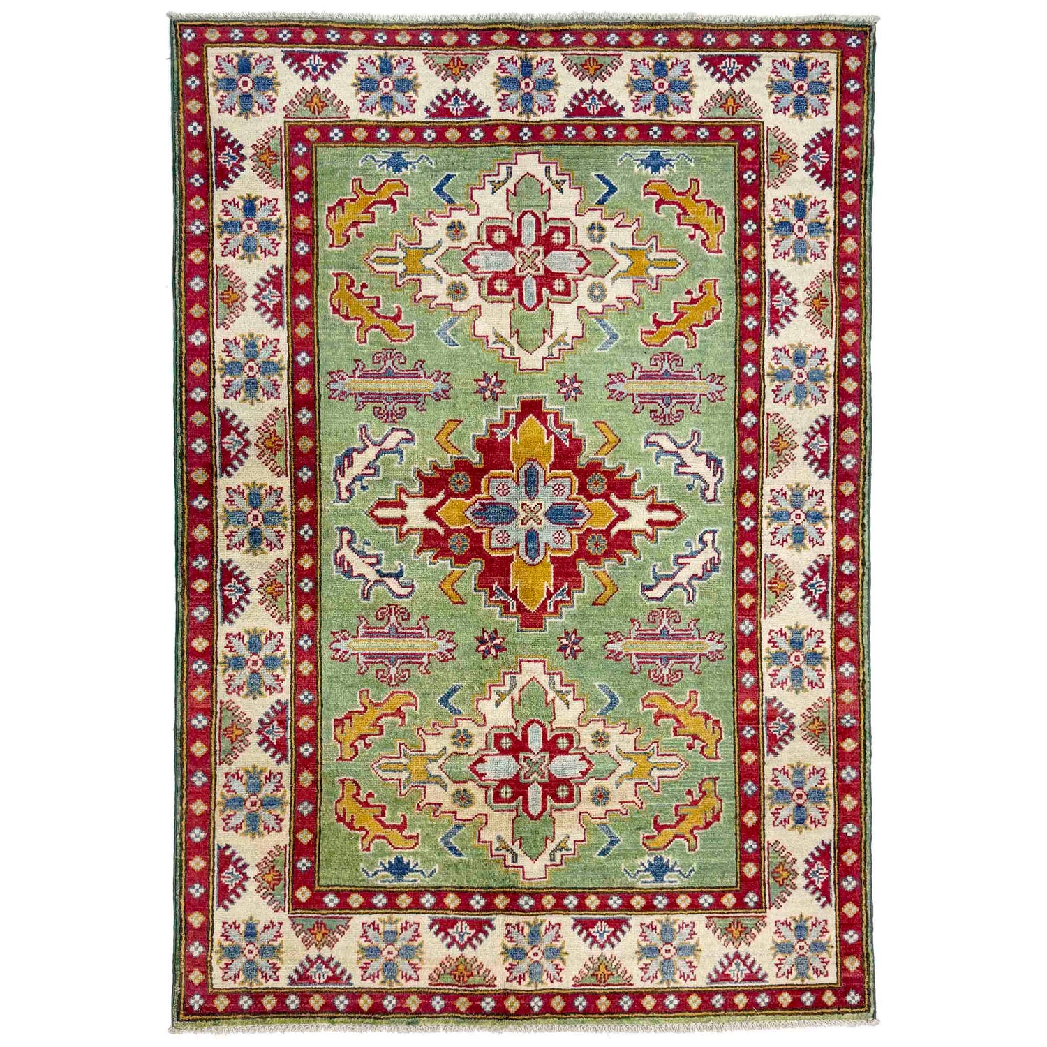 Oriental Kazak Rug 3' 10" x 5' 8" (ft) - No. R37623