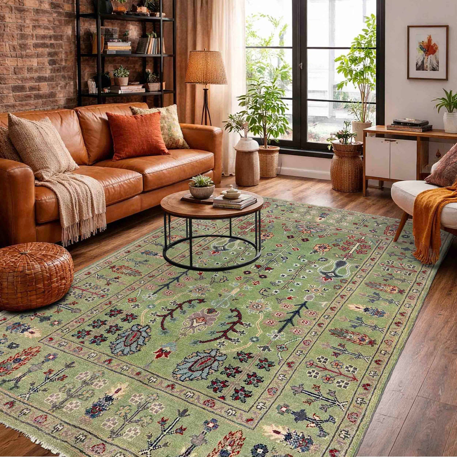 Handmade Tree of Life Rug 4' 1" x 5' 9" (ft) - No. R37625