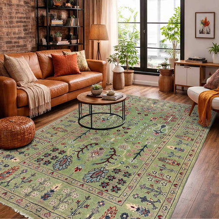 Handmade Tree of Life Rug 4' 1" x 5' 9" (ft) - No. R37625