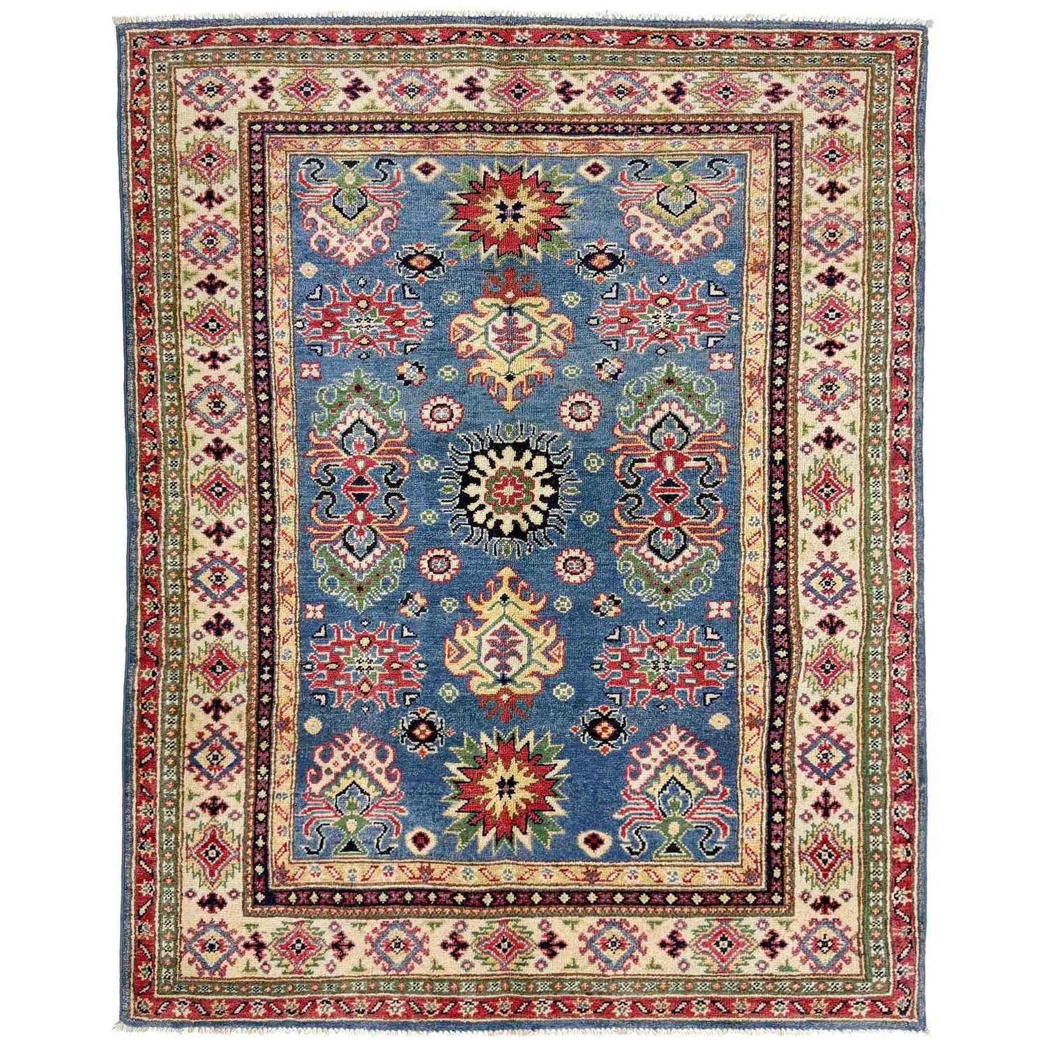Hand Knotted Kazak Rug 4' 0" x 6' 1" (ft) - No. R37631