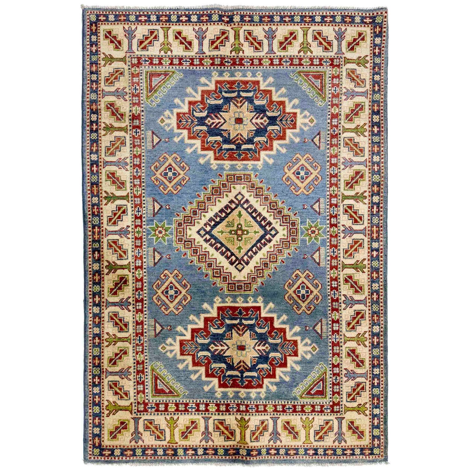 Oriental Kazak Rug 4' 0" x 5' 11" (ft) - No. R37634