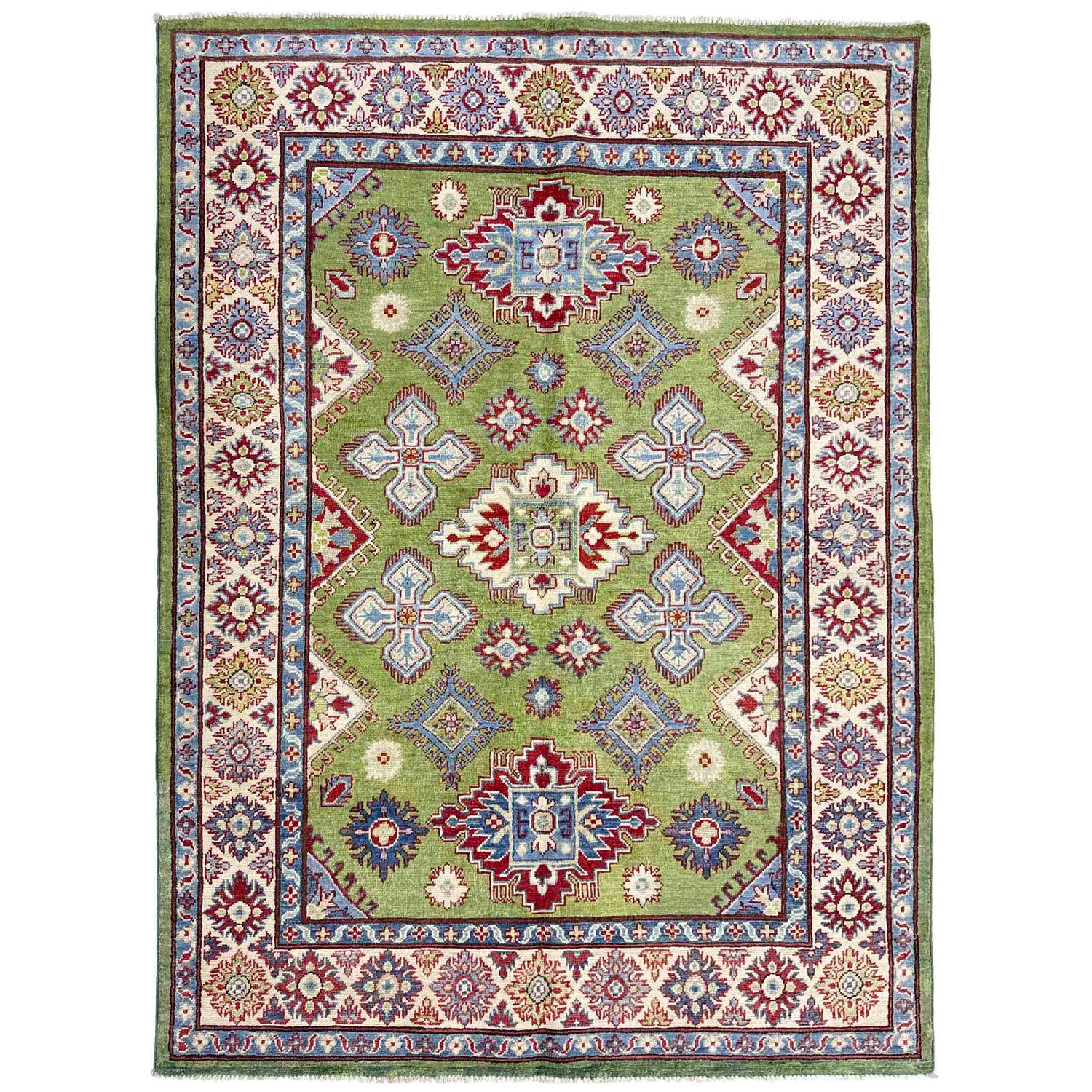 Hand Knotted Kazak Rug 5' 0" x 6' 9" (ft) - No. R37640