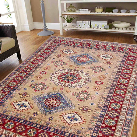 Hand Knotted Kazak Rug 5' 1" x 6' 11" (ft) - No. R37641