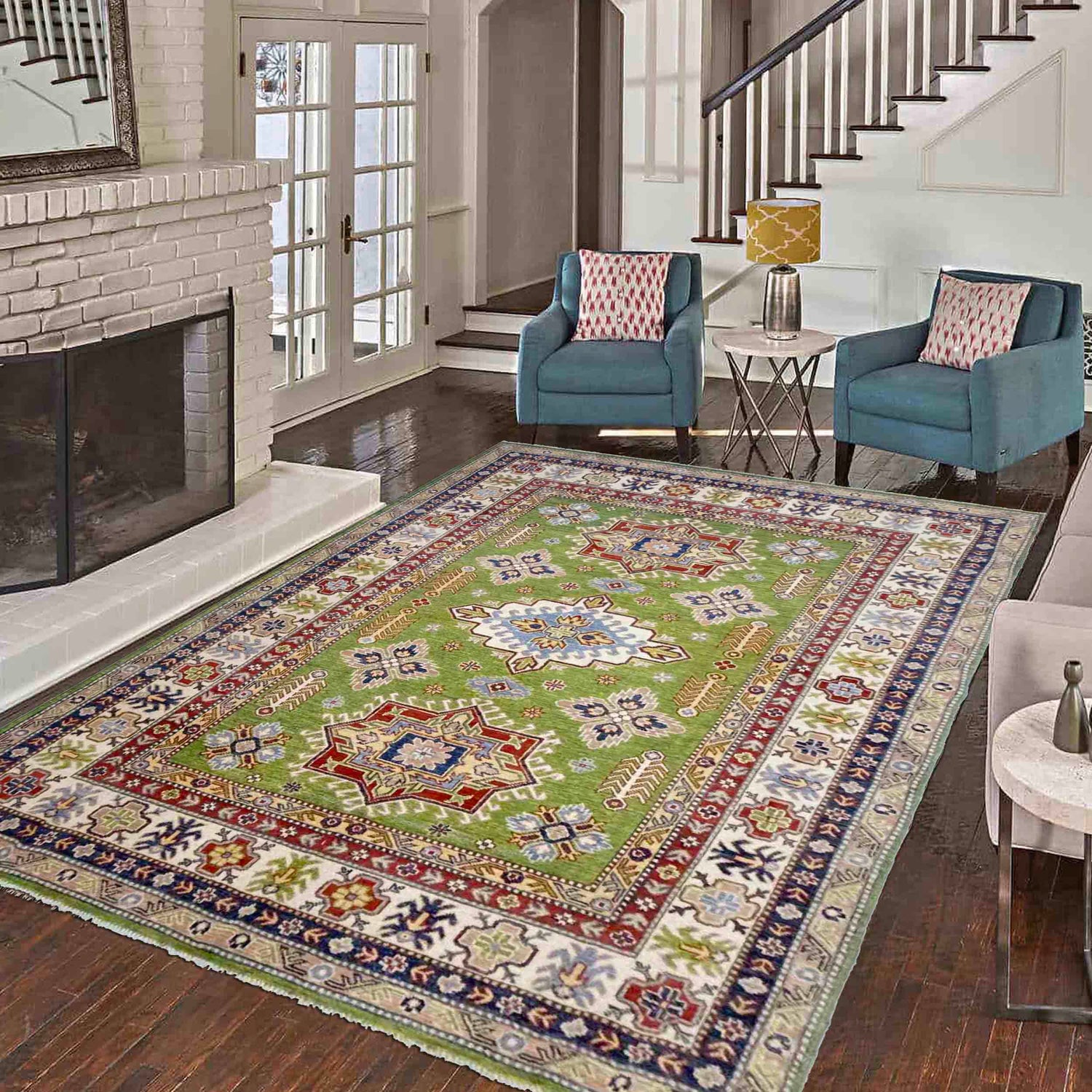 Oriental Kazak Rug 5' 9" x 7' 9" (ft) - No. R37646