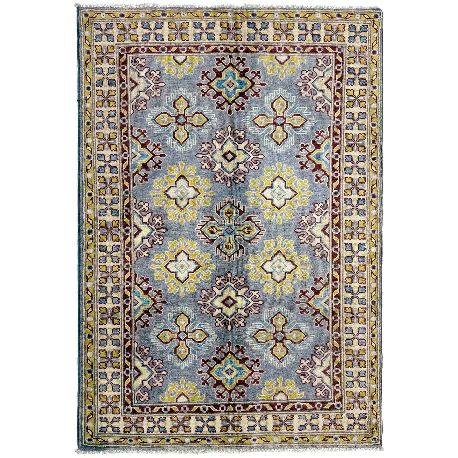 Grey Color Kazak Rug 3' 5" x 5' 0" (ft)- No. R37650
