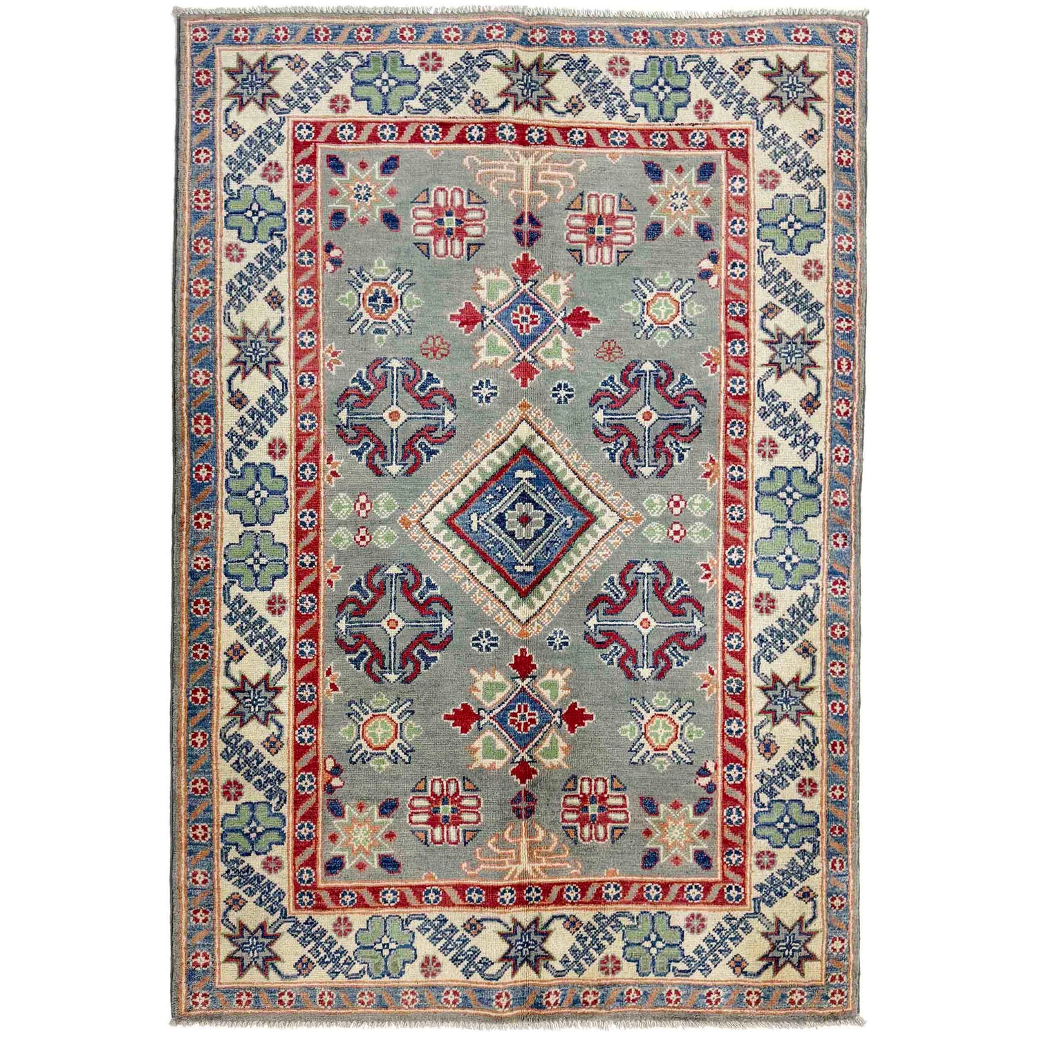 Oriental Kazak Rug 4' 0" x 5' 9" (ft) - No. R37651