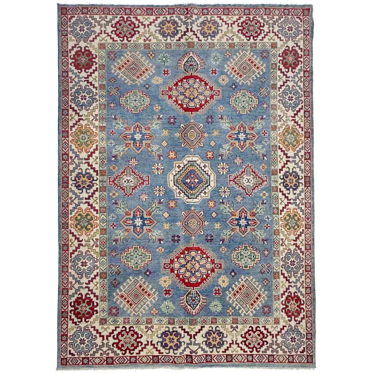 Hand Knotted Kazak Rug 5' 5" x 7' 10" (ft) - No. R37656