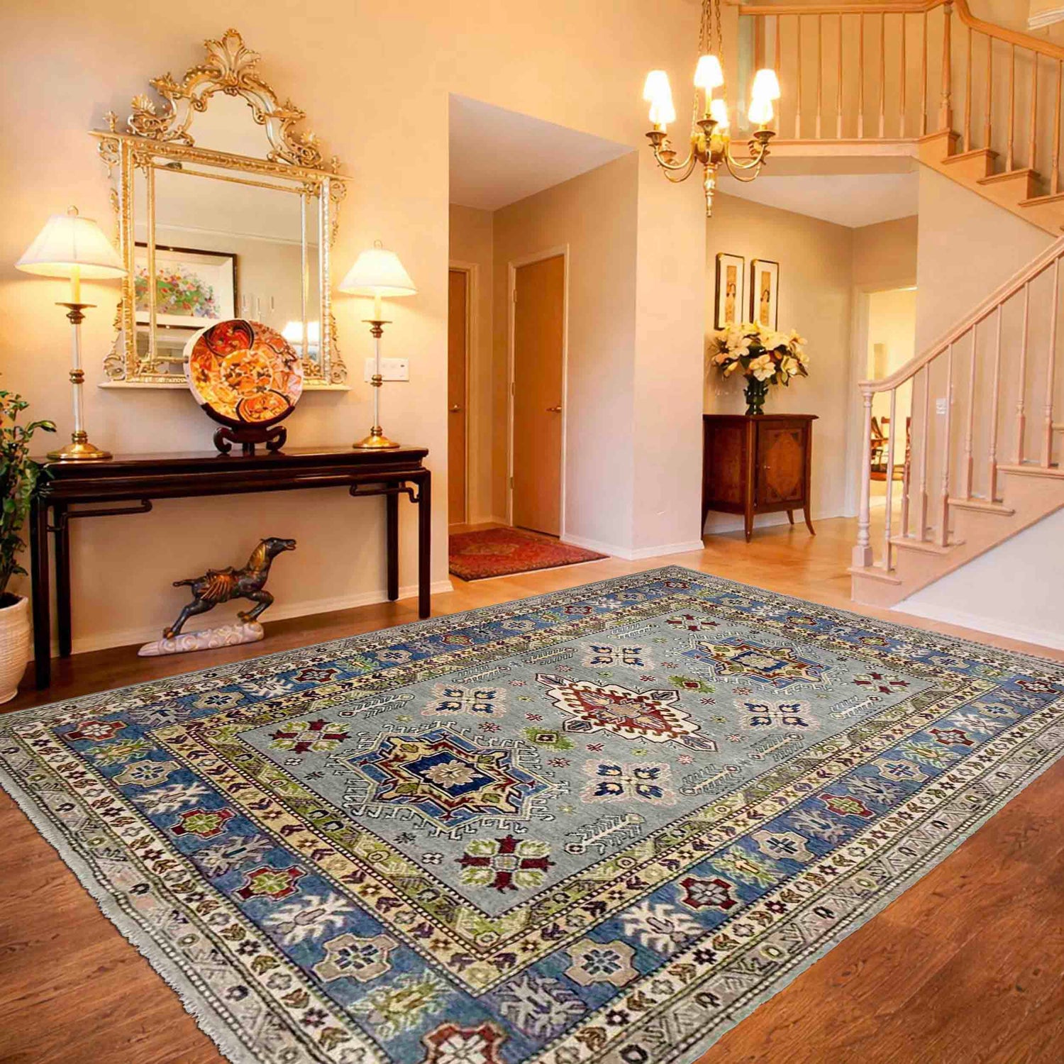 Oriental Kazak Rug 5' 5" x 7' 10" (ft) - No. R37657