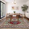 Green Color Kazak Rug 5' 8" x 8' 1" (ft) - No. R37658