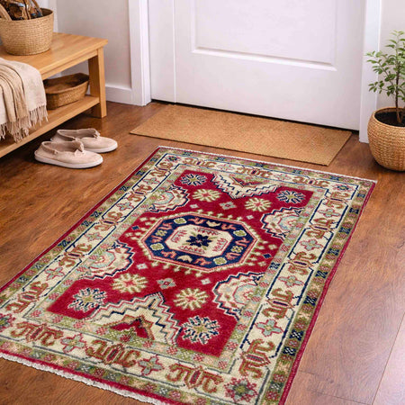 Red Color Kazak Rug 2' 0" x 3' 0" (ft) - No. R37663