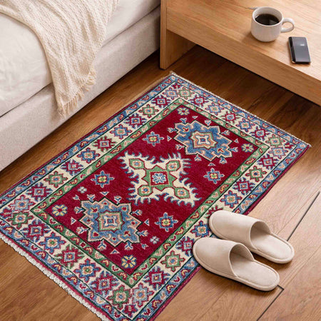 Hand Knotted Kazak Rug 1' 11" x 3' 1" (ft) - No. R37666