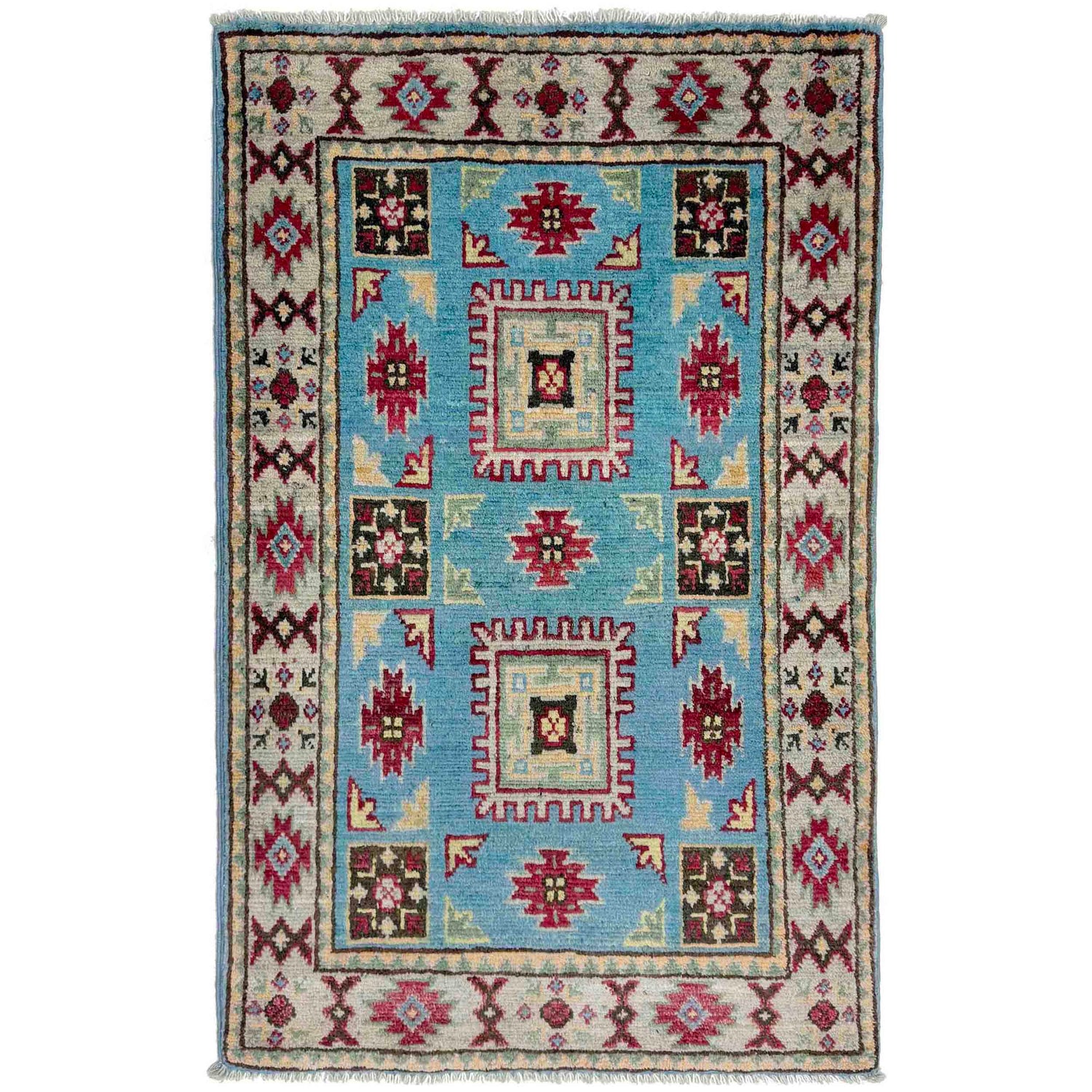 Hand Knotted Kazak Rug 2' 0" x 3' 1" (ft) - No. R37669