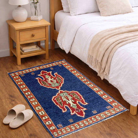 Blue Color Kazak Rug 2' 0" x 3' 0" (ft) - No. R37671