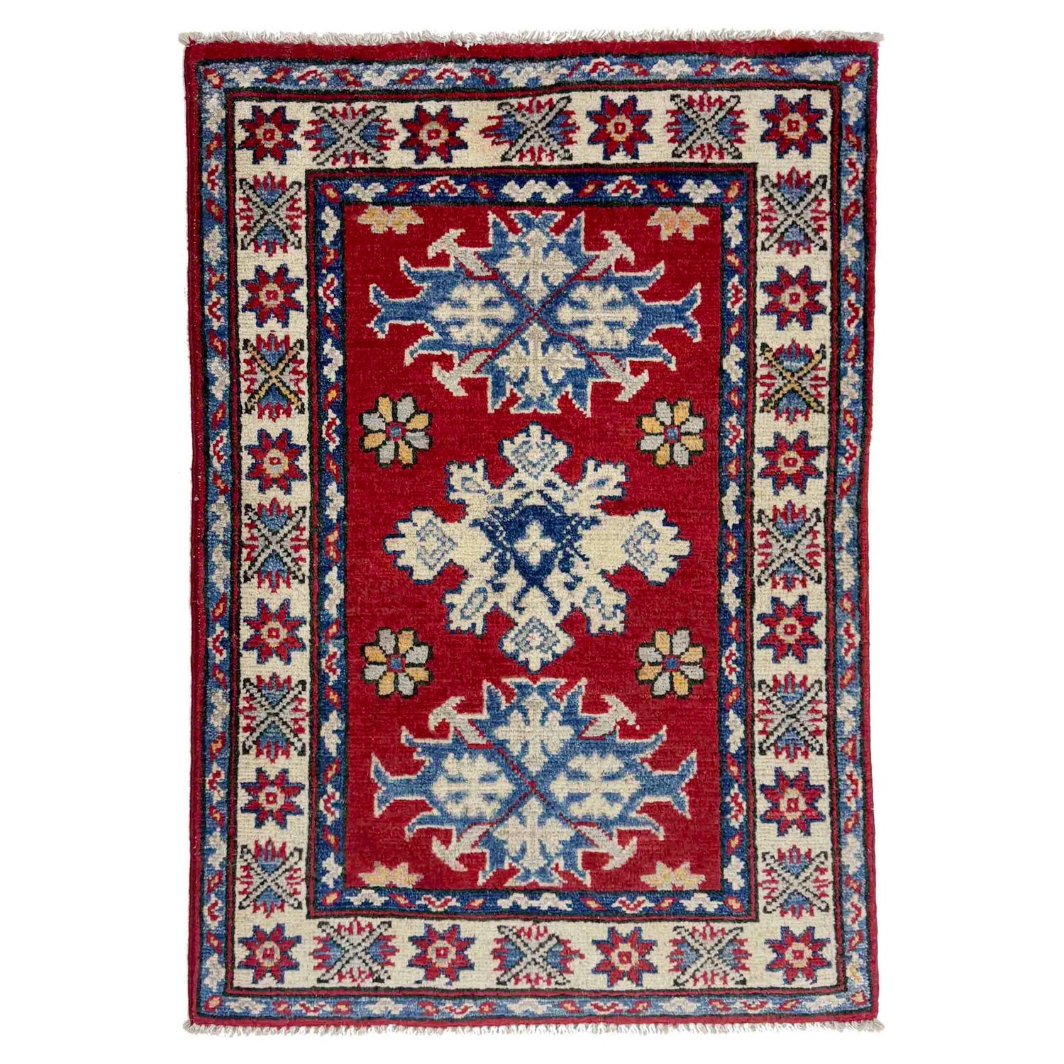Red Color Kazak Rug 1' 11" x 2' 11" (ft) - No. R37674
