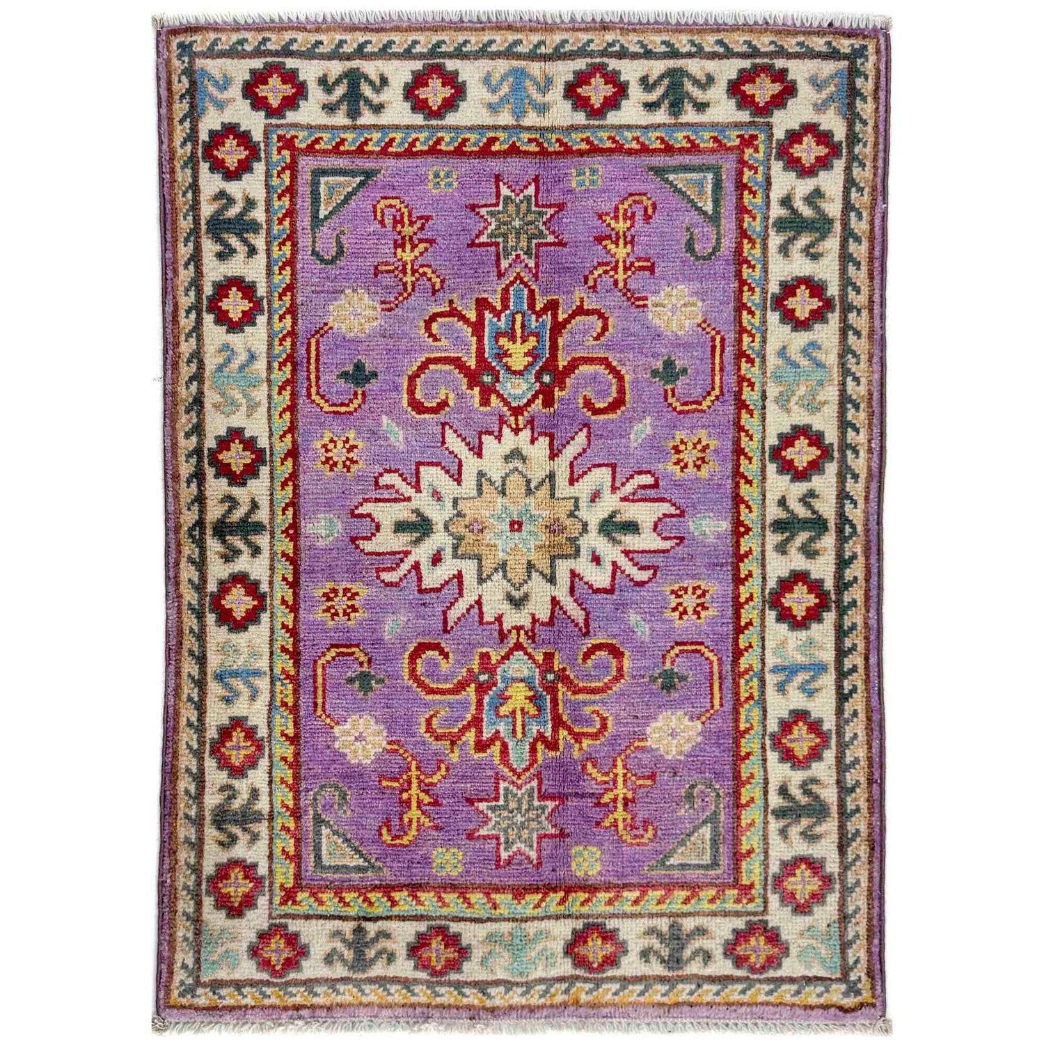 Hand Knotted Kazak Rug 1' 11" x 2' 9" (ft) - No. R37675