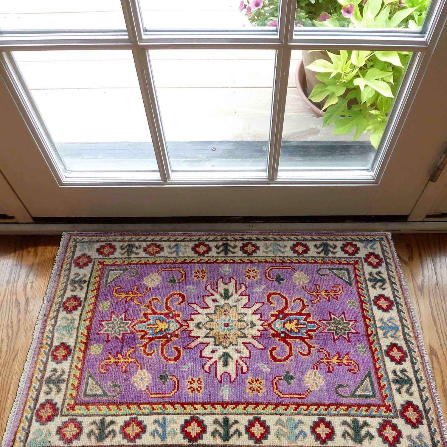 Hand Knotted Kazak Rug 1' 11" x 2' 9" (ft) - No. R37675