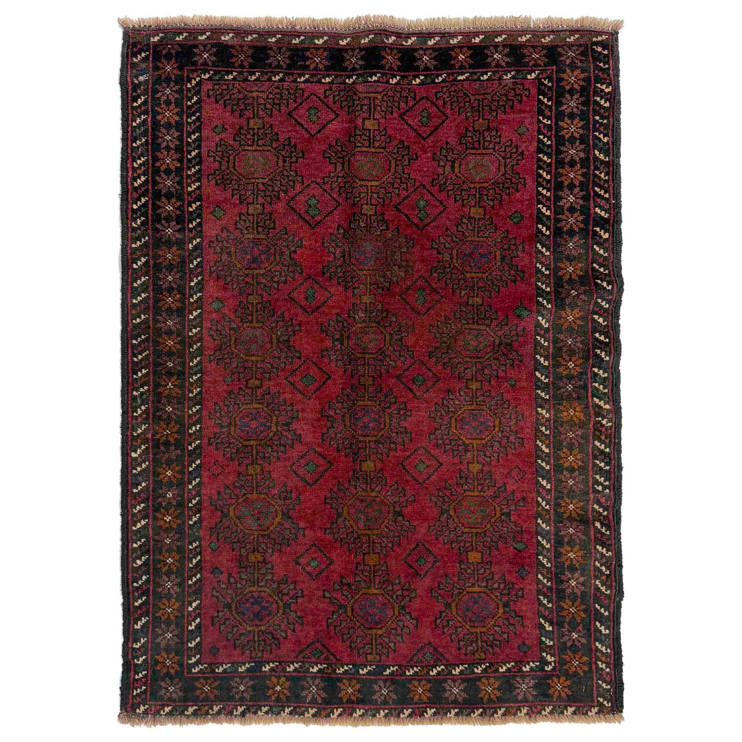Red Color Baluchi Rug 2' 10" x 4' 4" (ft) - No. R37680