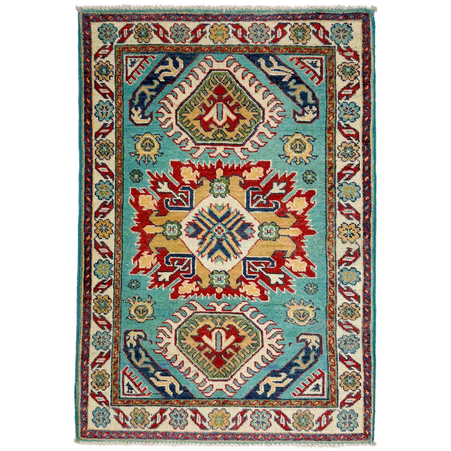 Blue Color Kazak Rug 2' 8" x 4' 0" (ft) - No. R37707
