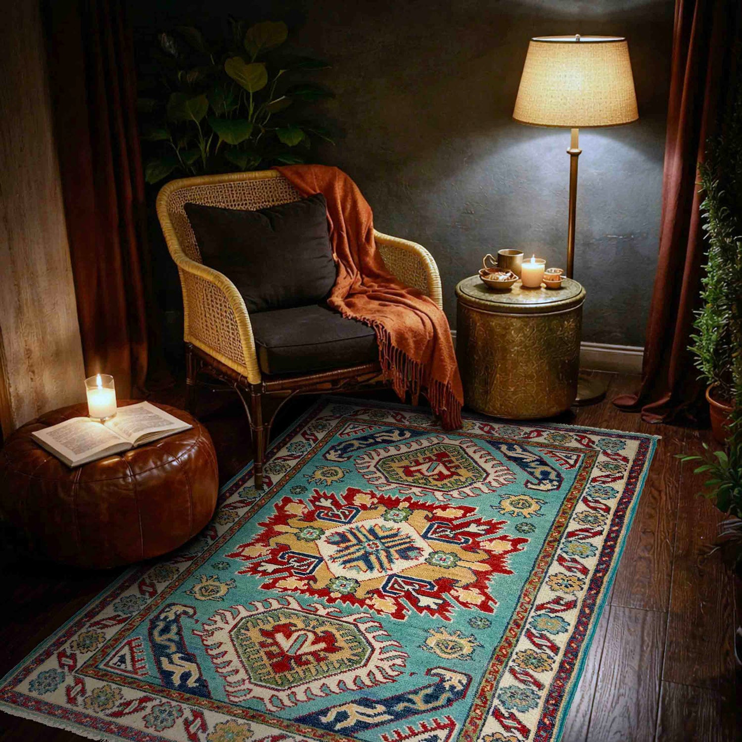 Blue Color Kazak Rug 2' 8" x 4' 0" (ft) - No. R37707