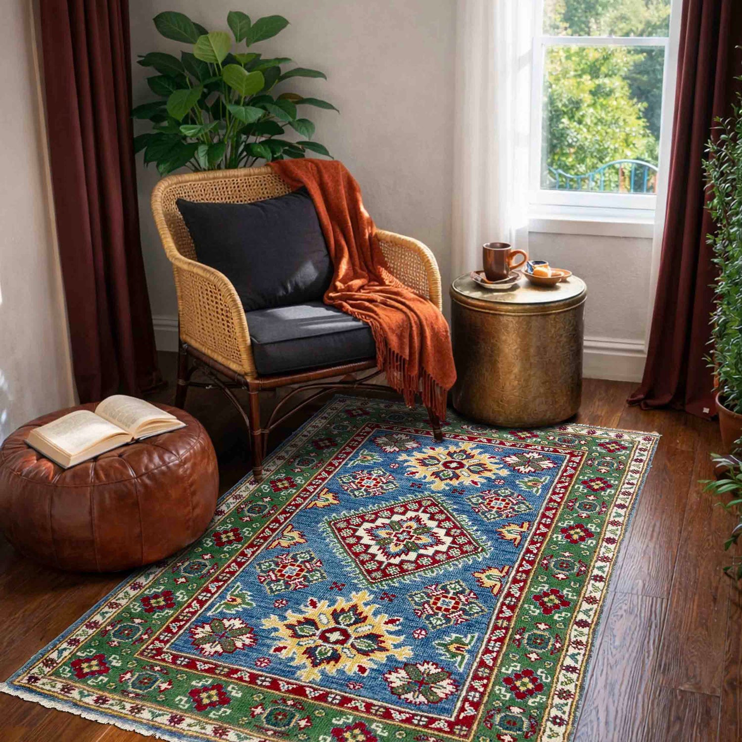 Hand Knotted Kazak Rug 2' 7" x 3' 11" (ft) - No. R37708
