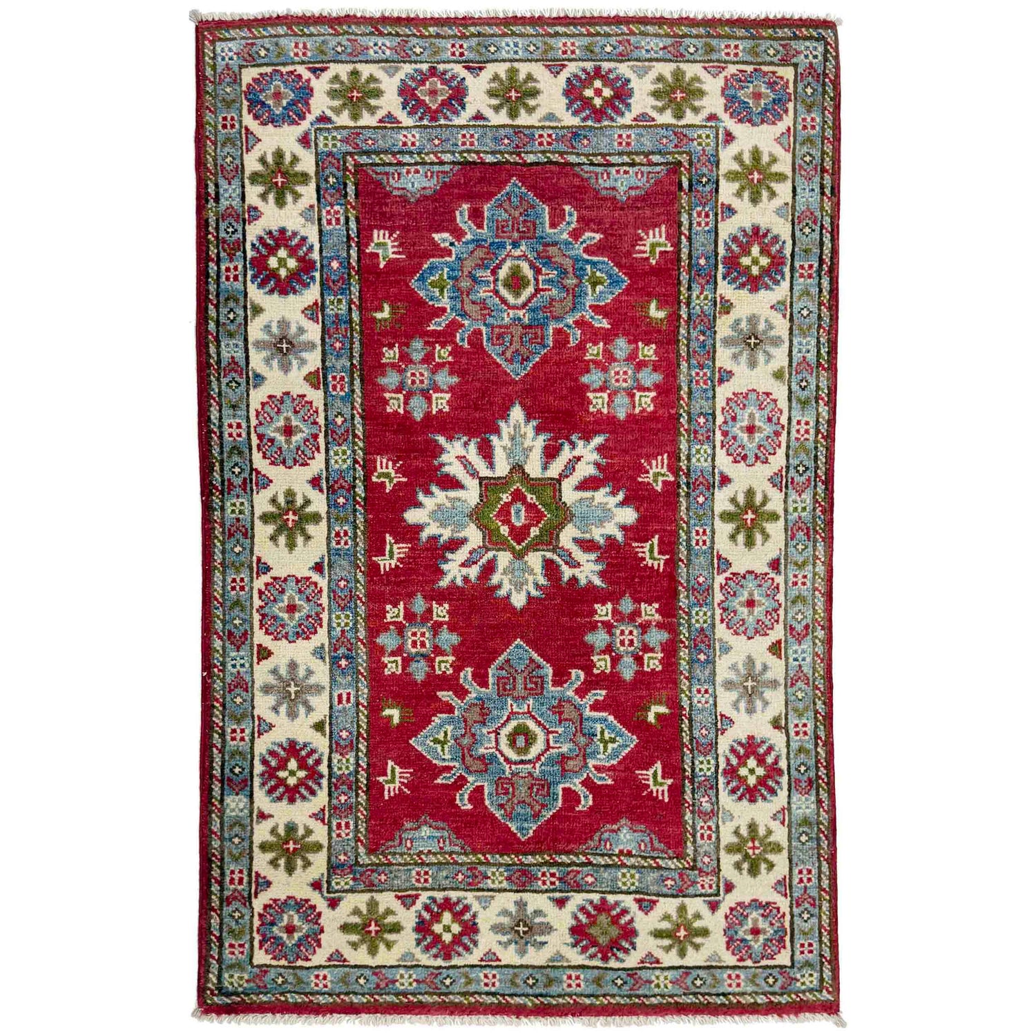 Red Color Kazak Rug 2' 7" x 4' 1" (ft) - No. R37712