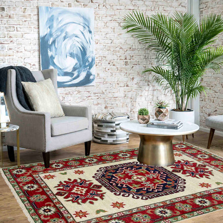 Oriental Kazak Rug 2' 11" x 4' 1" (ft) - No. R37713