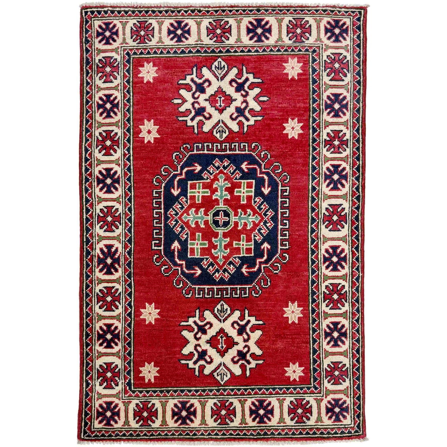 Hand Knotted Kazak Rug 2' 9" x 4' 2" (ft) - No. R37714