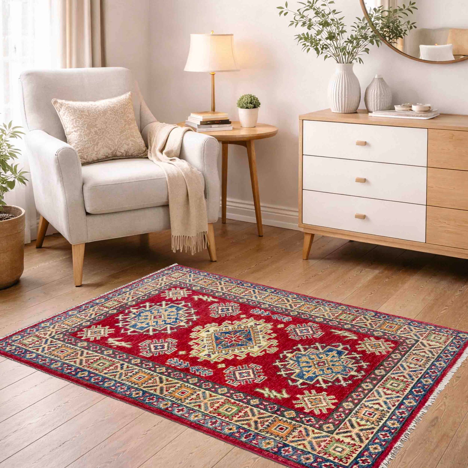Oriental Kazak Rug 2' 7" x 3' 11" (ft) - No. R37715