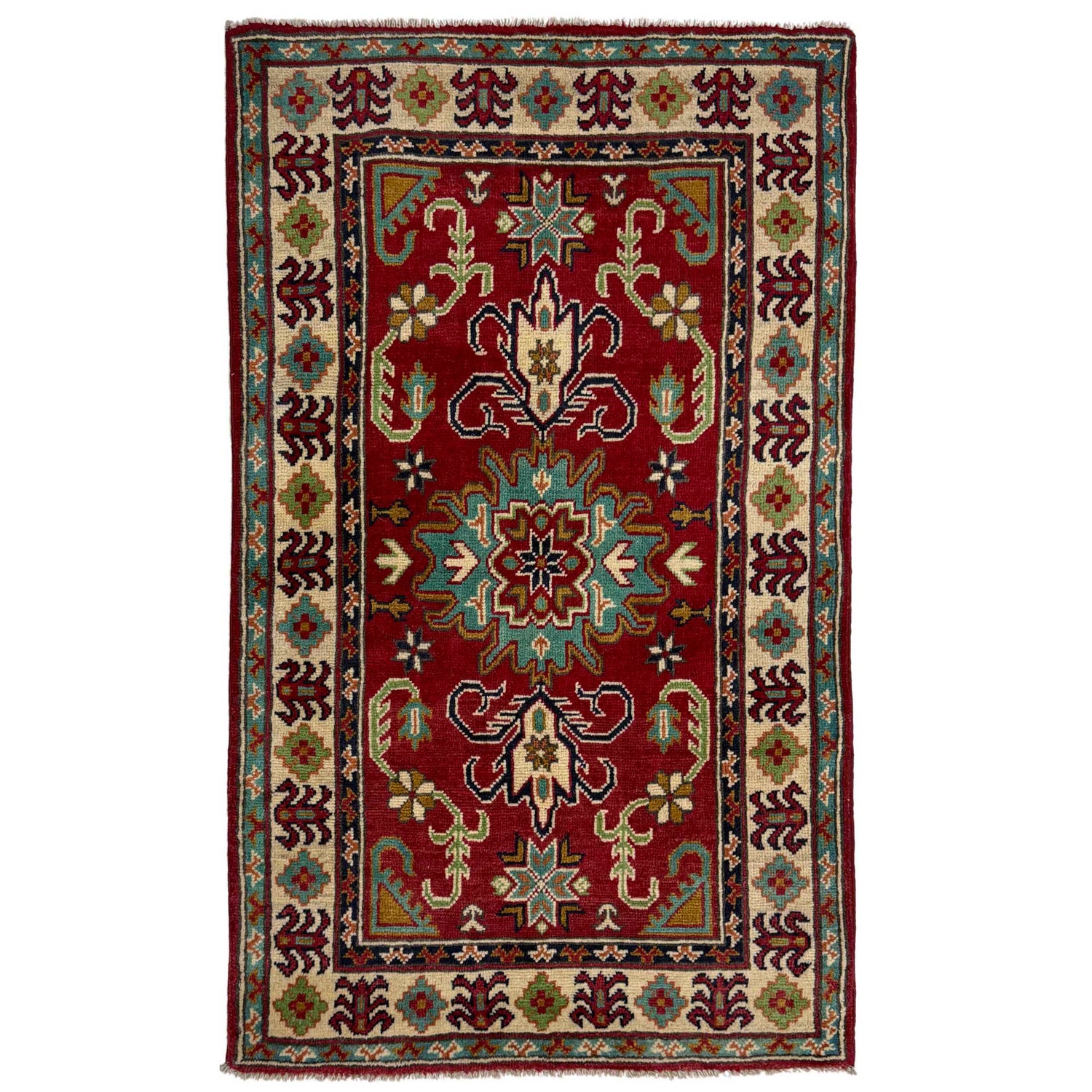 Hand Knotted Kazak Rug 2' 7" x 4' 3" (ft) - No. R37722