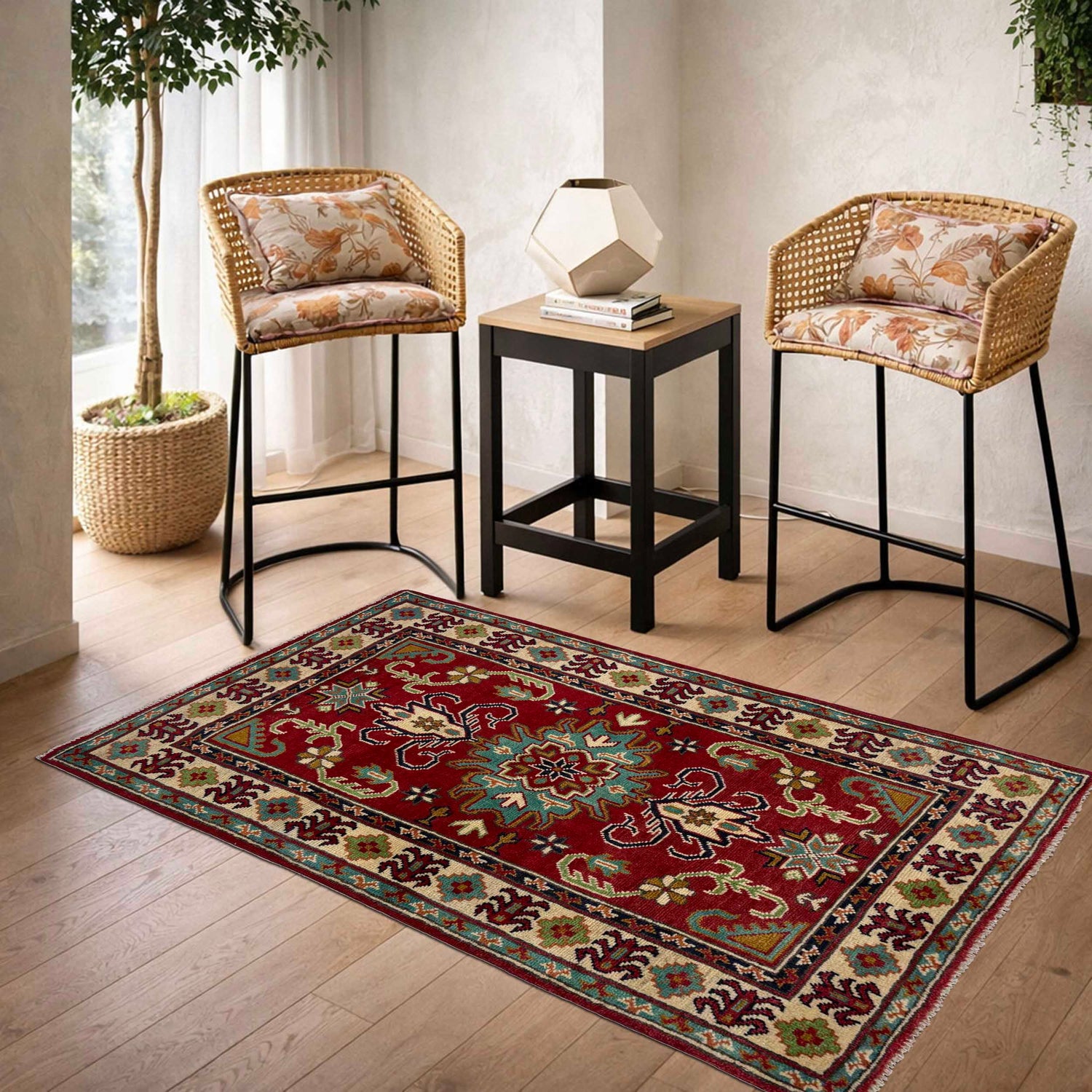 Hand Knotted Kazak Rug 2' 7" x 4' 3" (ft) - No. R37722