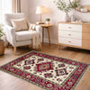 Hand Knotted Kazak Rug 3' 2" x 4' 3" (ft) - No. R37729