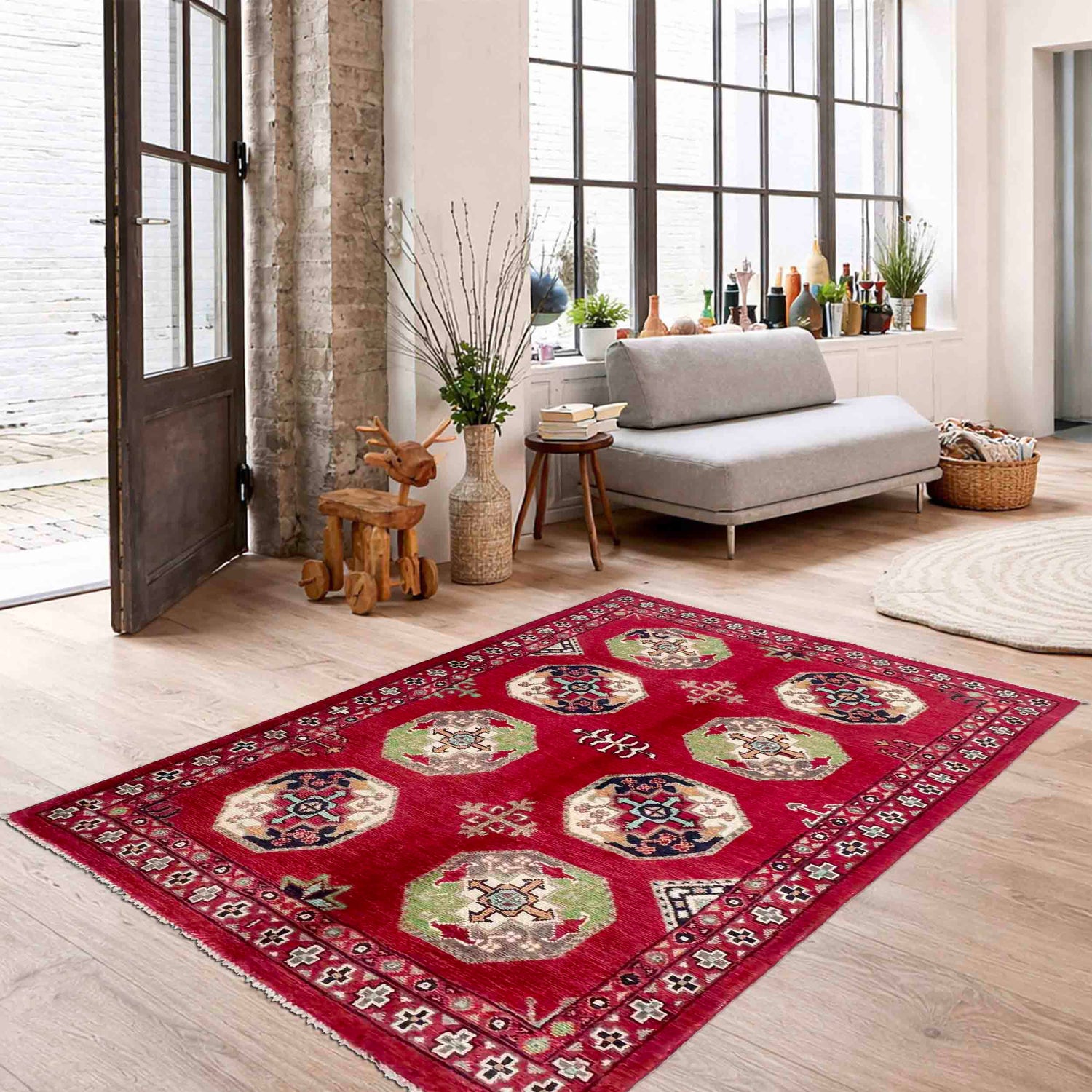 Hand-Knotted Waziri Qaleen 3' 1" x 4' 9" (ft) - No. R37731