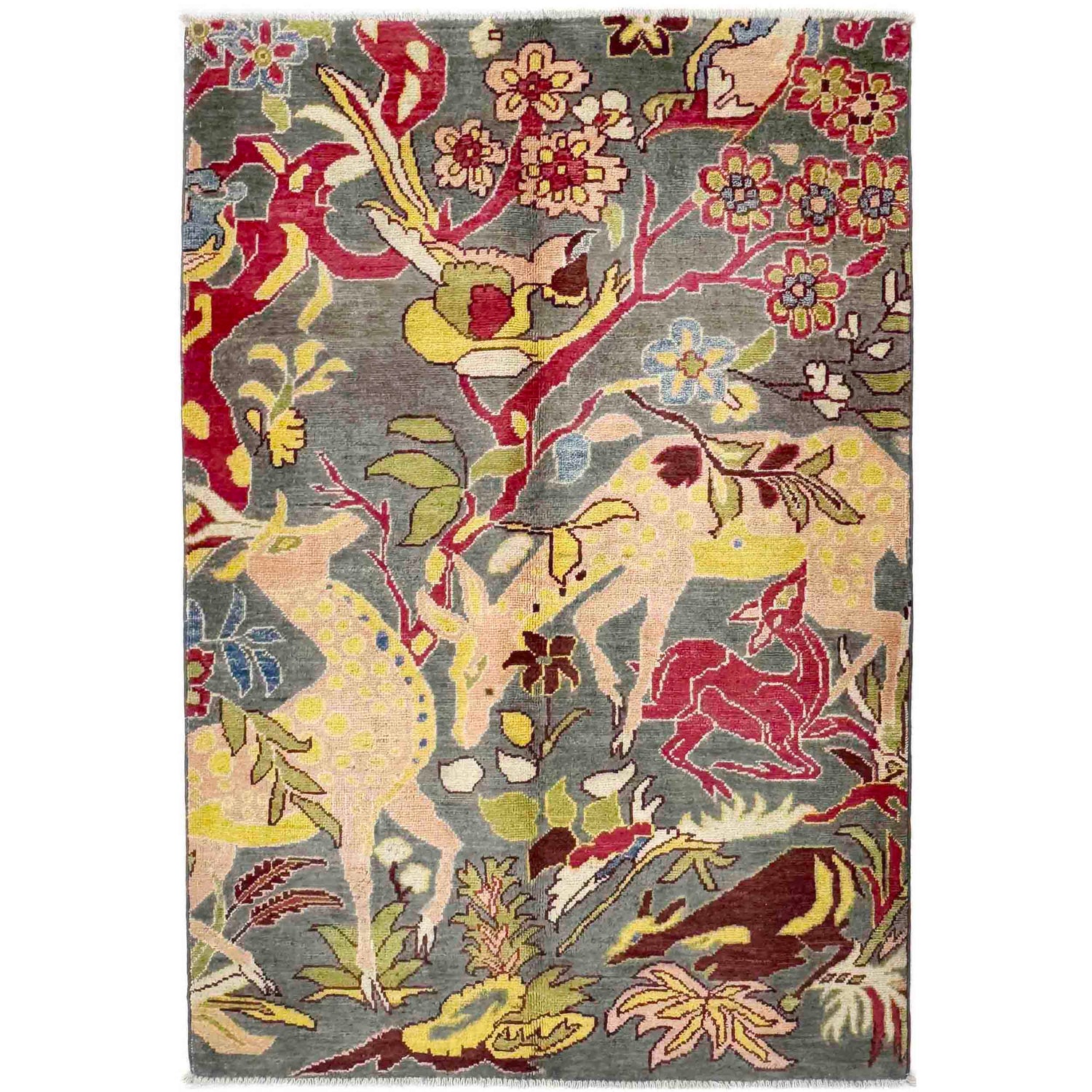 Hand Made Animal Picture Rug 3' 3" x 4' 10" (ft)- No. R37739