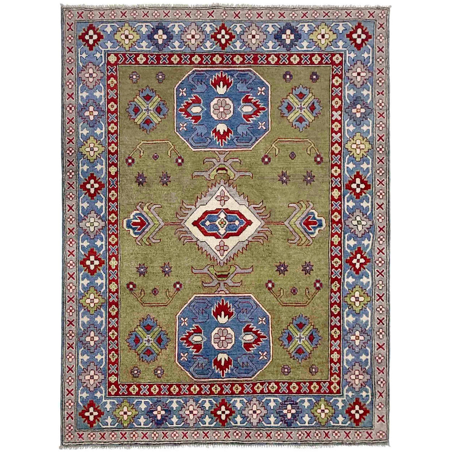 Oriental Kazak Rug 5' 2" x 6' 10" (ft) - No. R37742
