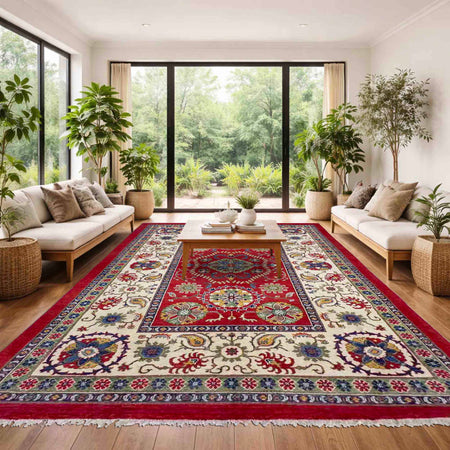 Red Color Kazak Rug 5' 10" x 8' 11" (ft) - No. R37744