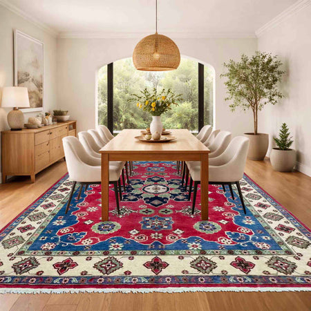 Red Color Kazak Rug 6' 7" x 9' 10" (ft) - No. R37745