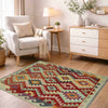 Handmade Vegetable Kilim 3' 3" x 4' 8" (ft) - No. R37795