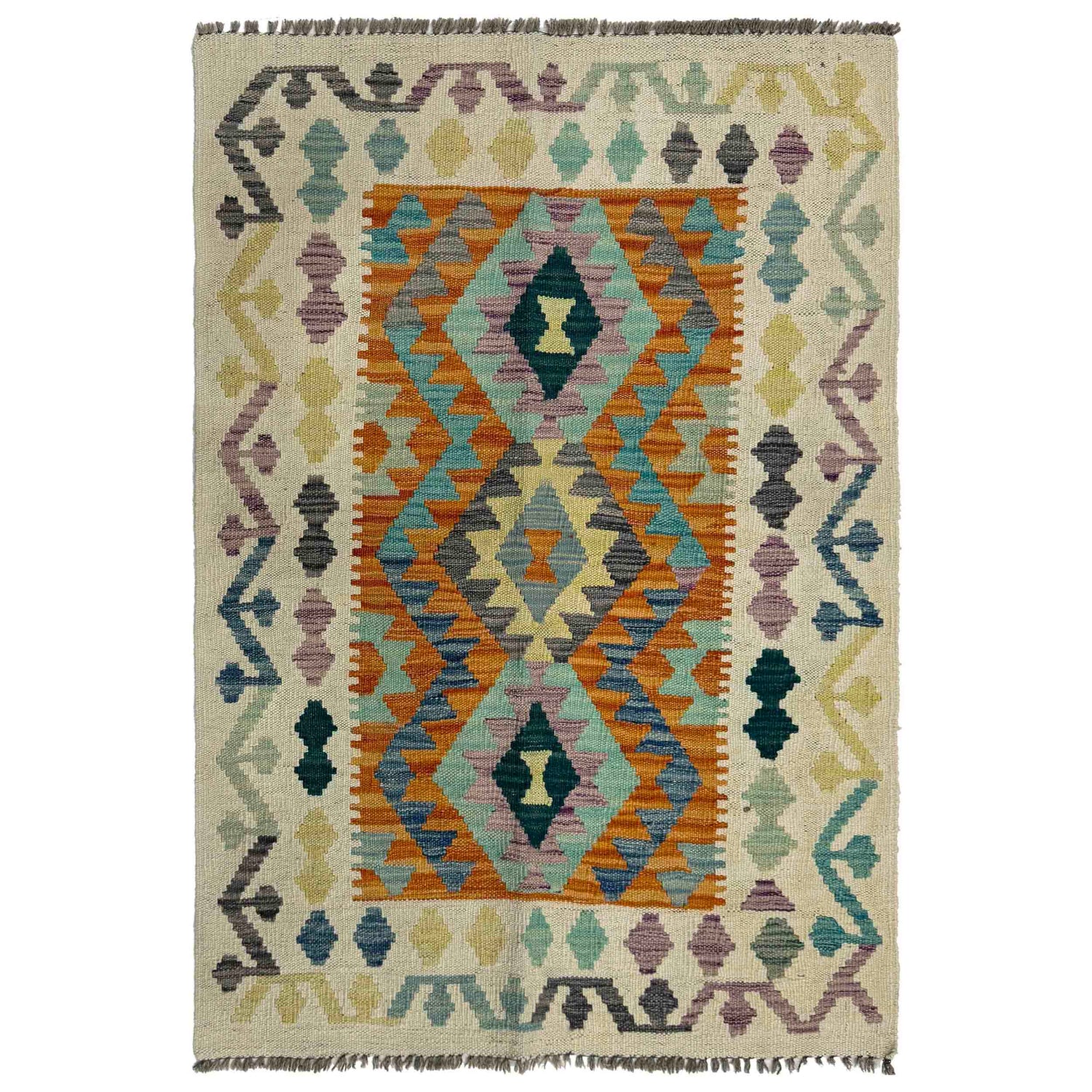 Handmade Vegetable Kelim 2' 7" x 4' 0" (ft) - No. R37797