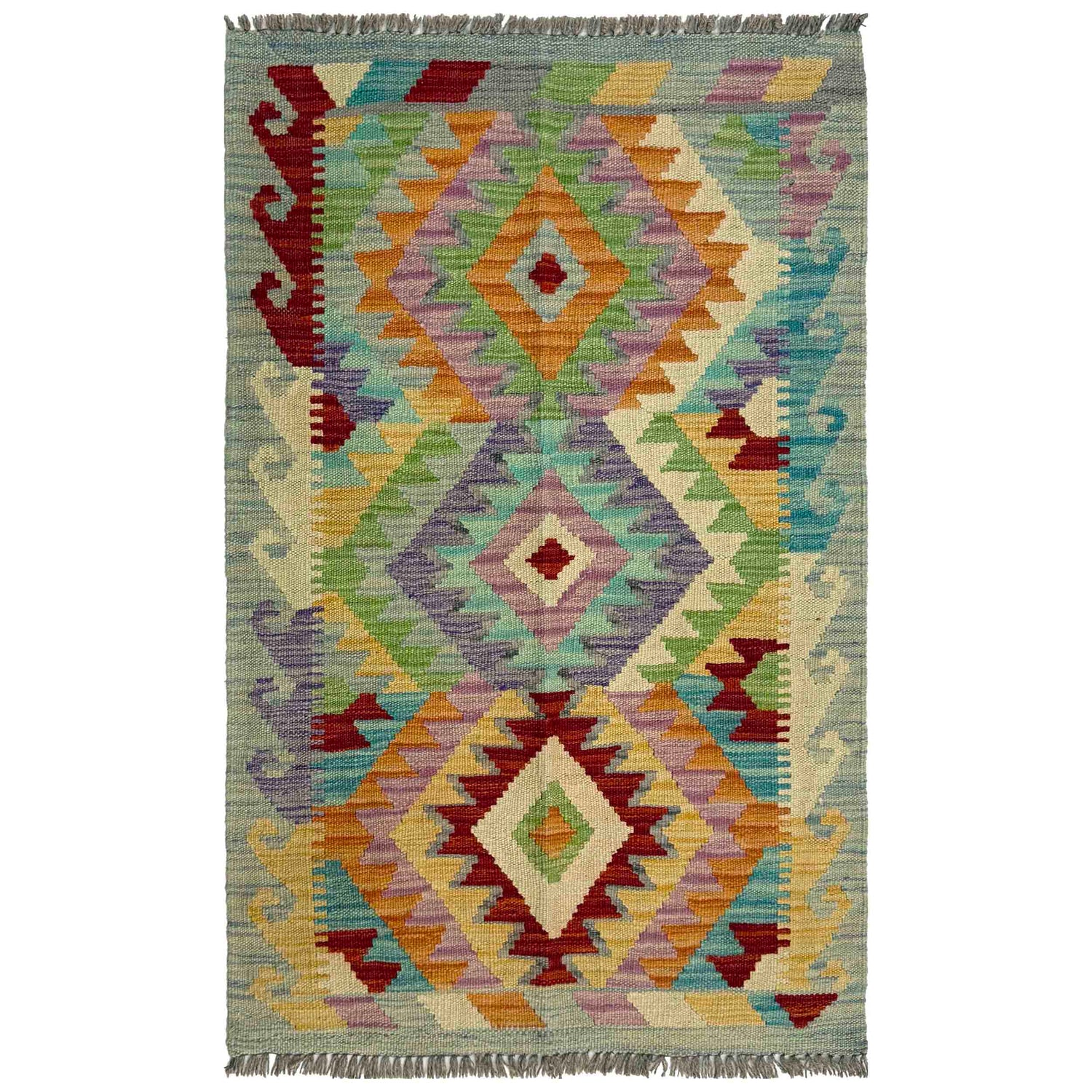 Handmade Vegetable Kelim 2' 5" x 3' 10" (ft) - No. R37811