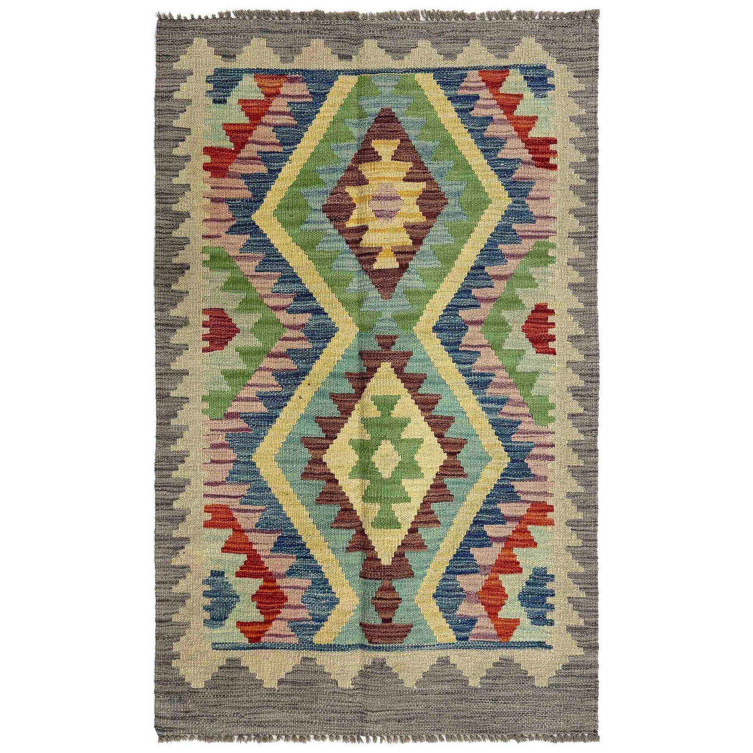 Handmade Vegetable Kelim 2' 5" x 3' 11" (ft) - No. R37814